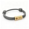 Type 2 Diabetes Bracelet Stainless Steel Engraved Bar Double Braided Nylon Rope for Men Women