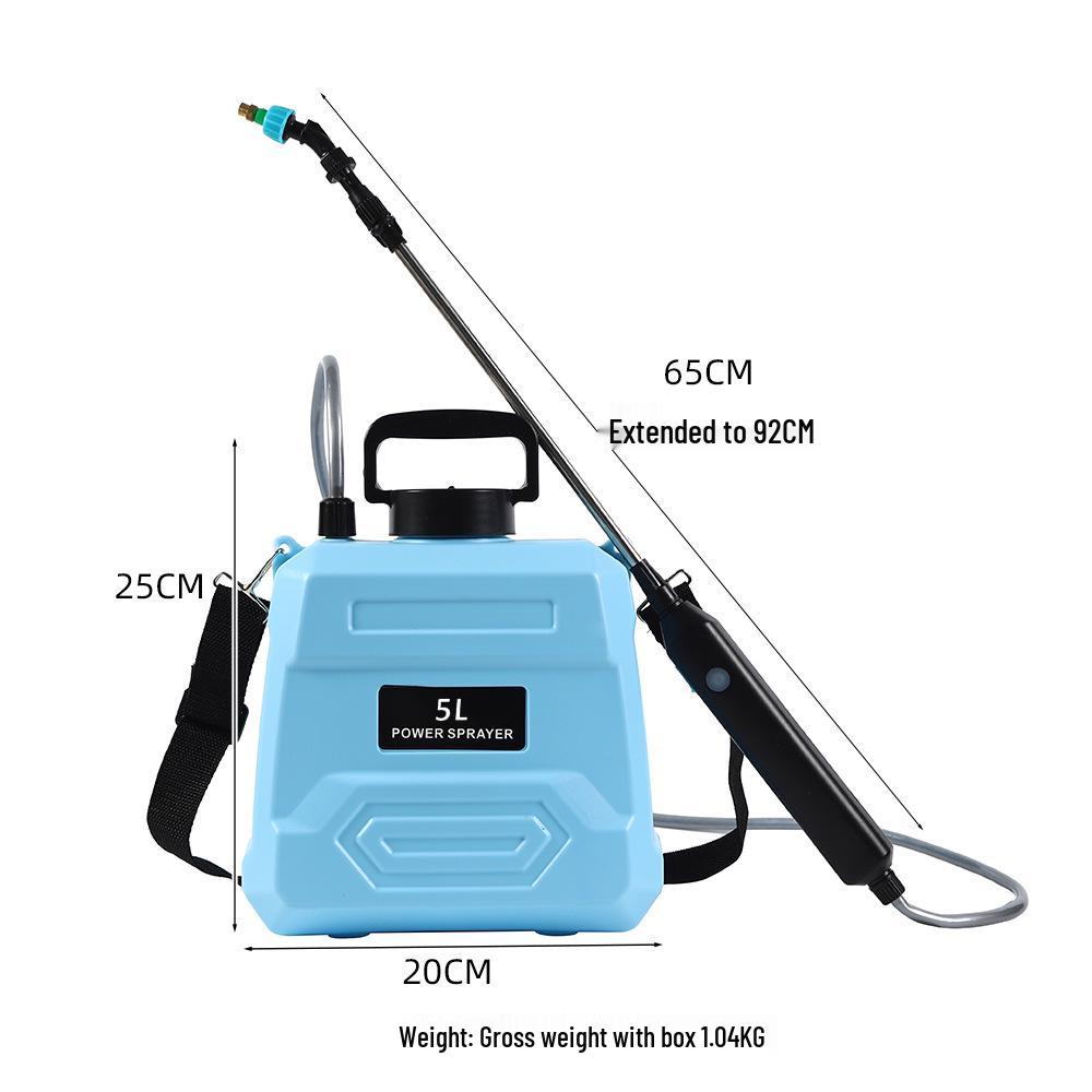Делюкс Электрический 5-литровый Опрыскиватель Высокого Давления с Долгим Временем Работы Аккумулятора и Прямой Ручкой для Бытового Использования