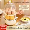220V Single/Double Layer Electric Egg Steamer Multi Egg Boiler Food Steaming Cooker Multi Cooker Pot for Breakfast