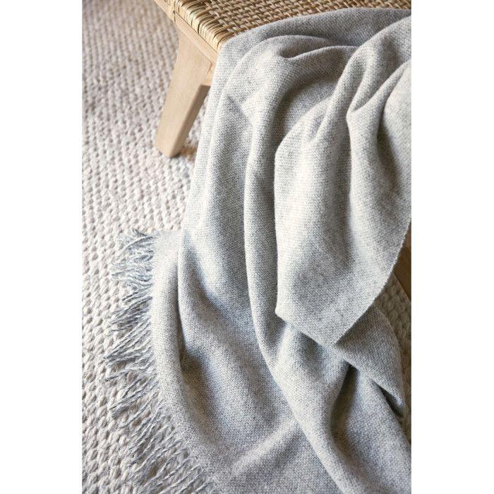 Plaid à franges pur laine "Martin" 140 x 200 cm