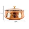 Copper Serving Handi with Lid, 1350ml, 2 Piece (Brown)