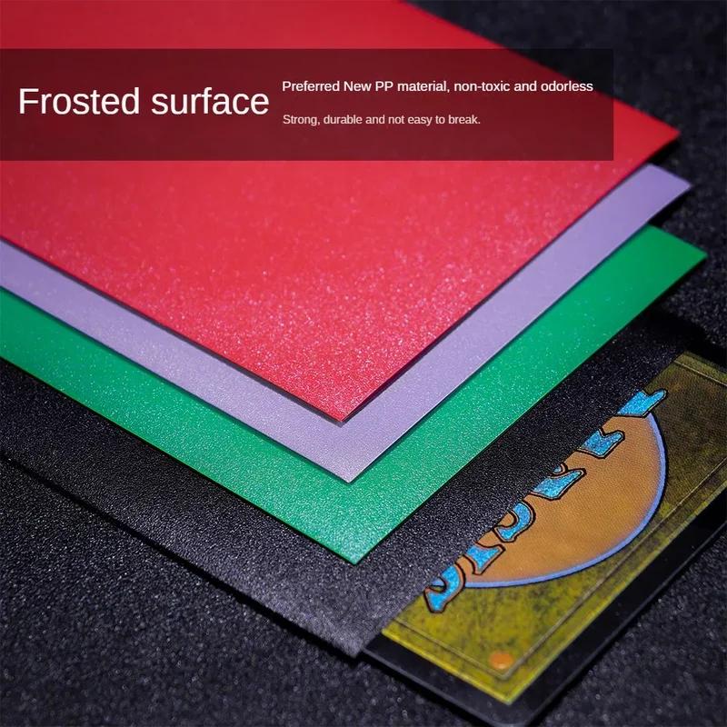 100pcs/set Matte Standard Size Card Sleeves TCG Trading Cards Protector For Tarot Shield Board Games Magical Cover 66x91mm