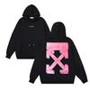 1237 Off-White 2026 Осень-Зима Новая OW Трехмерный Квадратный Узор Стрела Мужская и Женская Худи