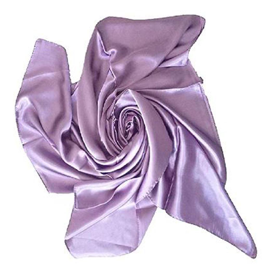 Атласный шелковый большой квадратный простой шарф на шею размером 90x90 см в морском стиле, 24 цвета