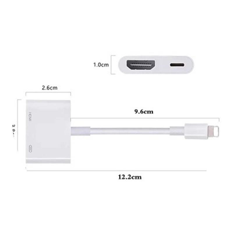 Кабель-адаптер Apple iPhone - HDMI - питание не требуется, Lightning - HDMI высокой четкости