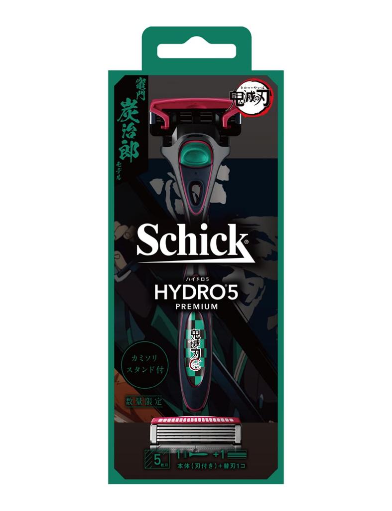 Schick Demon Kimetsu no Yaiba Tanjiro Kamado Model Hydro 5 Premium Holder лезвие 1 сменное с подставкой для бритвы Slayer (с + лезвием)