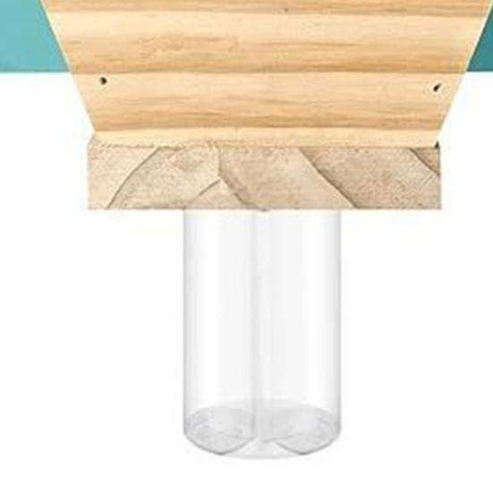 Wood Carpenter Bee Trap Outside Natural Wood Boring Bee Trap Weather-proof House Shape Outdoor Hanging Bee Catcher Decoration