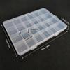 24Grids Plastic Storage Jewelry Box Compartment Adjustable Container Beads Earring Box Jewelry Rectangle Box Case
