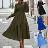 Women's 2024 Bohemian Long Sleeve Lantern Dress for Autumn/Winter