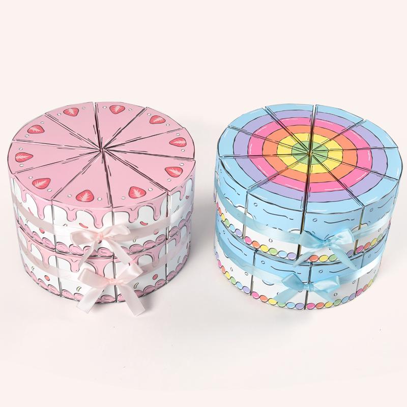 8/10 шт. Треугольные бумажные подарочные коробки в форме торта для печенья, конфет, подарков для детского праздника, угощений, упаковочные коробки для десертов на детский день рождения