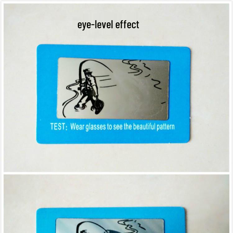 English Version Polarization Test Card and Sheet with Polarized Glasses