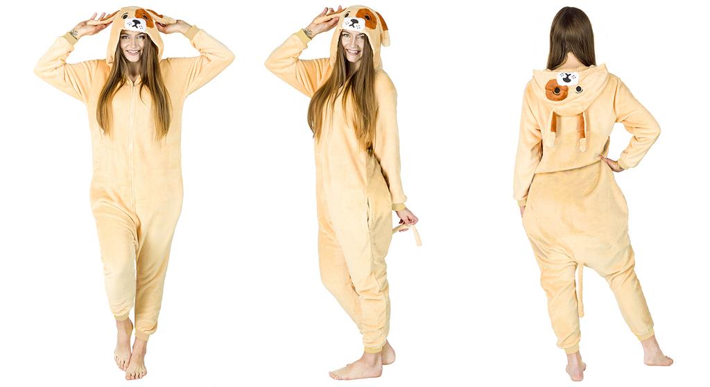 Onesie Warm One-Piece Pajamas Jumpsuit Tracksuit Costume Dog Onesie Kigurumi Dog