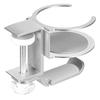 Bivoyud Desktop Cup Holder, Headphone Holder, 360 Degree Rotation, Silver, with Bracket
