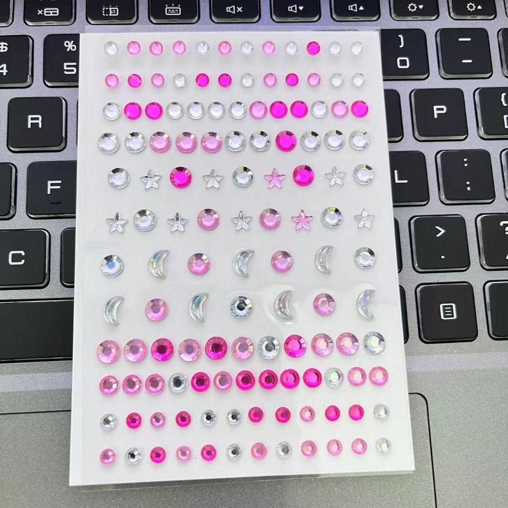 Moon Star Face Gems Self Adhesive Nail Art Decoration Stage Decoration Makeup Sticker