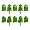 10 штук миниатюрных искусственных деревьев, пластиковые имитации растений, ландшафтный орнамент, аксессуары для дома, офисов