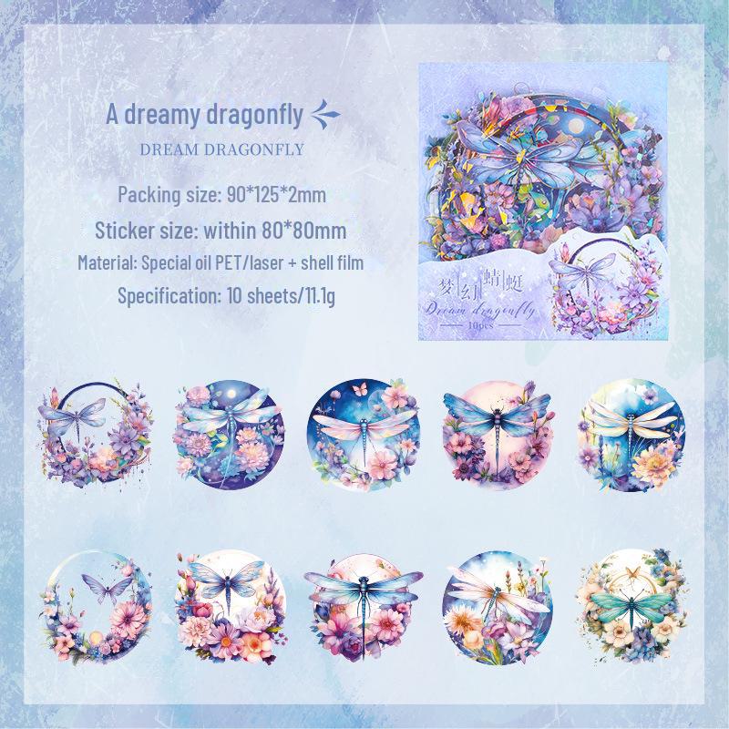 Набор наклеек для книги Yuezhenxiang Retro Flower Moon Handbook - открытка с кукушкой своими руками и креативные детские наклейки