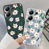 Мягкий силиконовый чехол с цветами для Samsung A55 A35 M35 S24 Xiaomi Redmi Note 13 Pro 14 Poco C65 iPhone 15 Huawei Honor 200 Realme Camera Противоударный чехол