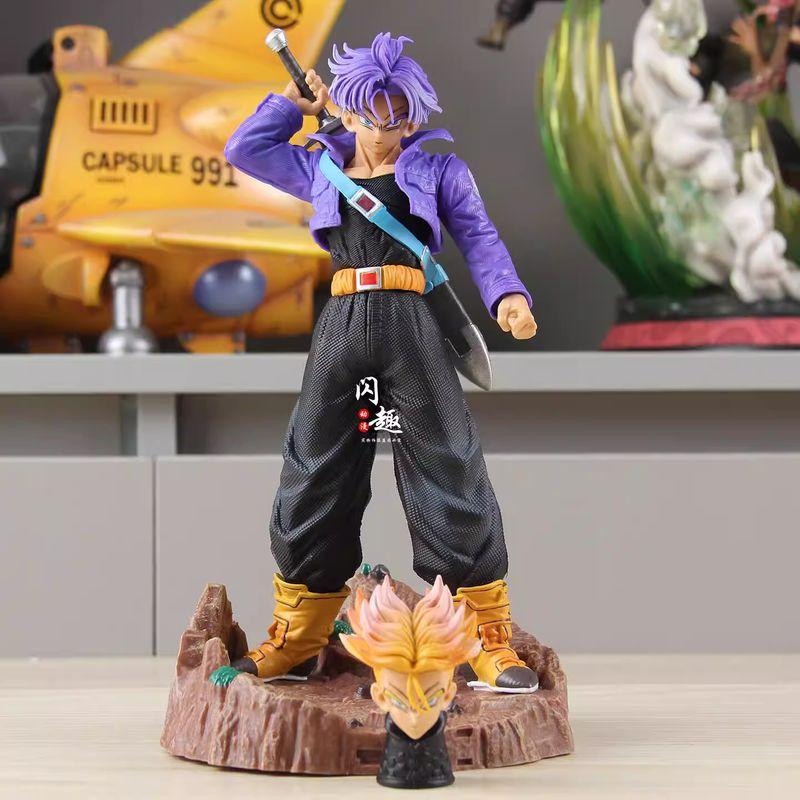 23 см Аниме Dragon Ball Z Тракс с Двумя Головами Фигурка Игрушки DBZ Супер Сайян Фигурки GK Статуя Модель Украшение Подарок для Ребенка