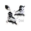 Регулируемые детские коньки с белым светом, 2 функции
