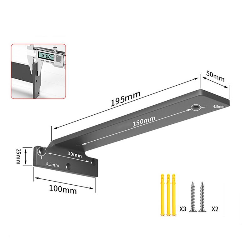 Настенный кронштейн для полки Подвесная тренога Поддержка полки Скрытая настенная фиксированная перегородка Стеллаж для хранения Полки Угловой кронштейн Утолщенный