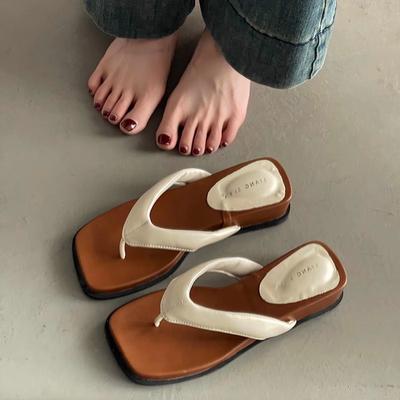 Наступая на дерьмо мягкая подошва мандаринка любовь шлепанцы женщины носят 2025 лето новые мокрые повседневные тапочки