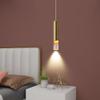 LED Modern Black Gold Pendant Light Bedroom Bedside Table Adjustable Chandelier