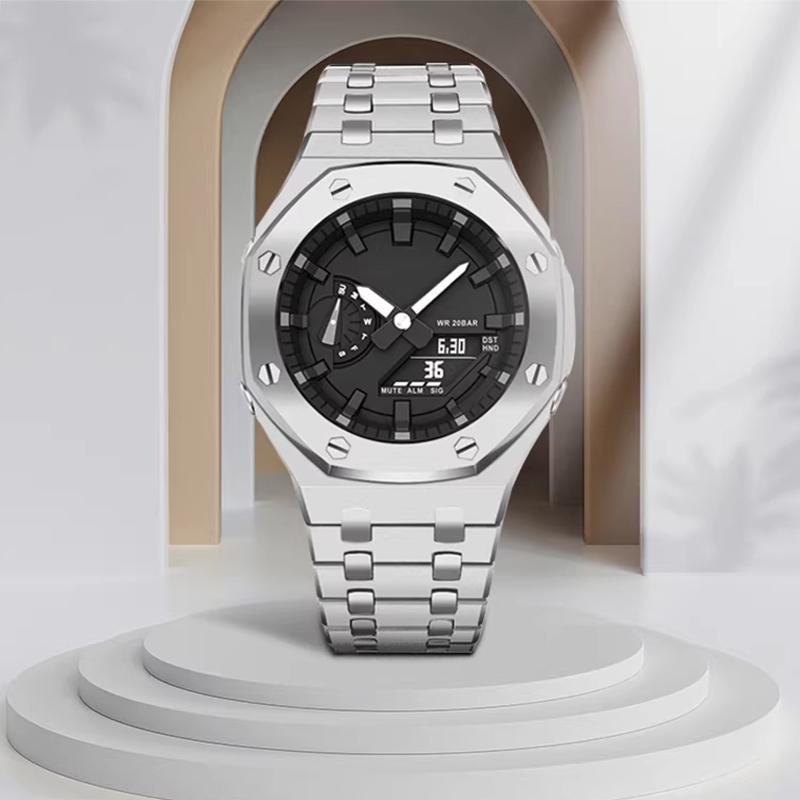 Комплект ремешка из нержавеющей стали 316L Для Casio G-SHOCK farm oak GA2100/GA2110 GA-2100 GA-B2100 металлический корпус ремешок мужской браслет