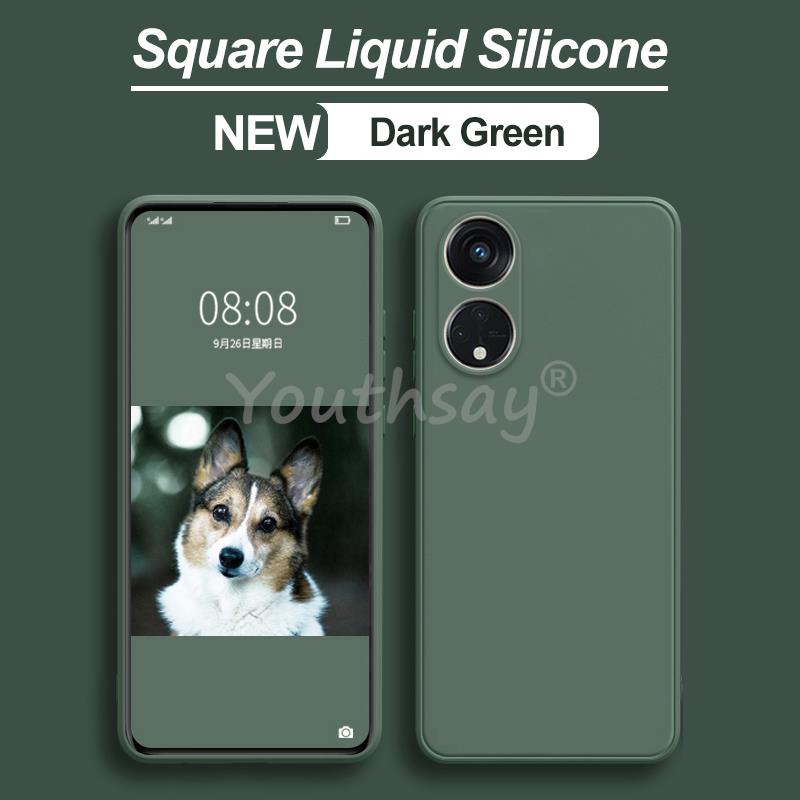 For OPPO Reno 8T Case Silicone Liquid Phone Cover Reno 8T Cover TPU Protector Case Reno 8T 4G 8 Lite 8Z 7Z 7 Lite Case