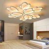 Светодиодный потолочный светильник для гостиной, мягкий свет, защита глаз, интеллектуальная лампа с регулировкой яркости, светильник в форме лепестка, энергосберегающее освещение для домашнего декора