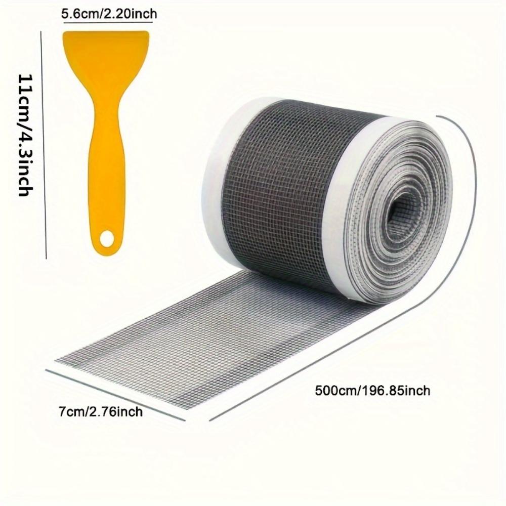 1 рулон 196,85 дюймов, нарезаемый уловитель волос для душевого стока, самоклеящиеся наклейки для слива в полу, одноразовый сетчатый фильтр для раковины для ванной комнаты