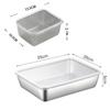 with Plastic Cover Stainless Steel Food Storage Box Rustproof Food Container  Sausage