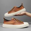 Fashion Genuine Leather Men's Casual Shoes Lace-up Sneakers for Men Outdoor Designer Non-Slip Walking Sport Shoes Skateborad