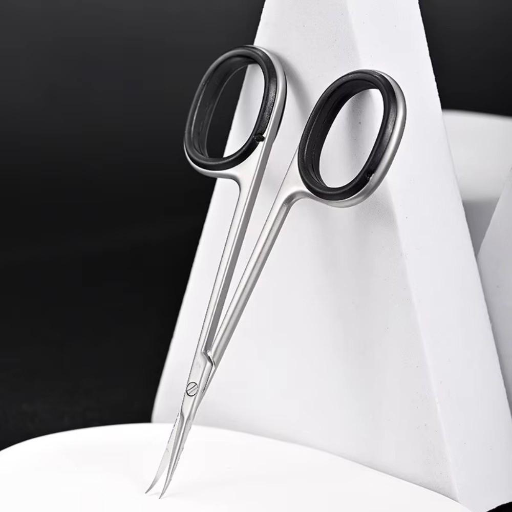 Stainless Steel Cuticle Shears Curved Blades Nail Clippers New Eyebrow Shears  Manicure Tools