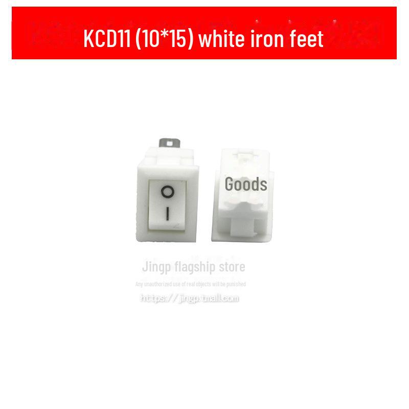 KCD11 Мини 2-контактный 2-скоростной выключатель питания в форме лодки 10x15 мм для небольшого вентилятора или телевизионной приставки