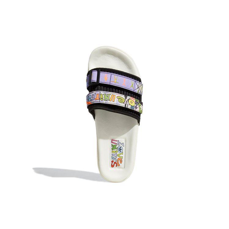 adidas Adilette 2.0 Slide Pride Pack - Кроссовки унисекс Love Unites White Off-White Core-Black GW2411