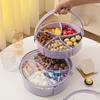 Divided Serving Tray with Lid Handle 5 Compartment Snack Box Portable Candy Fruits Nuts Snack Platter Organizer Parties Entertaining Picnic Supplies