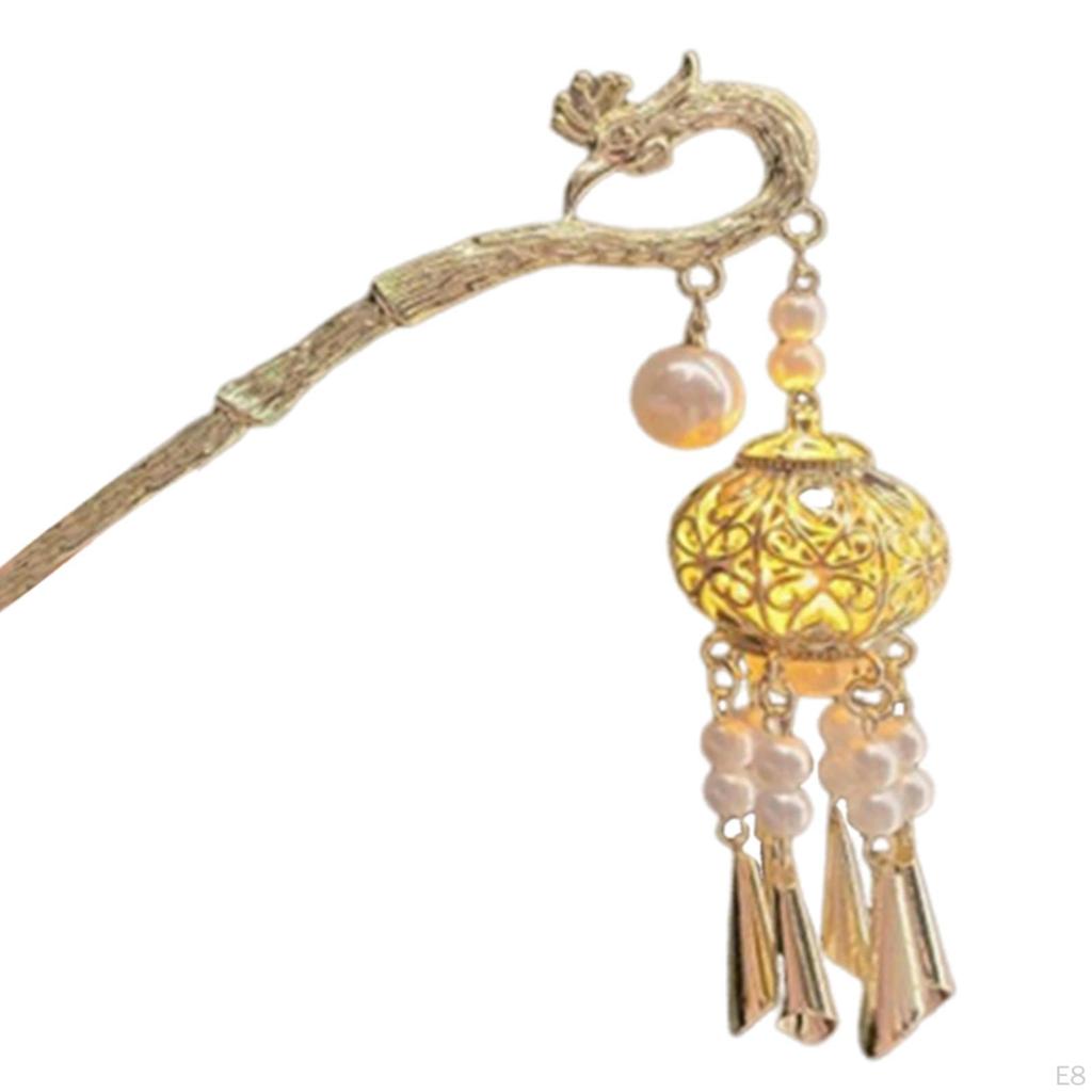 Китайские палочки для волос, фонарики, шпильки со светящимися заколками, светодиодные фонари, головной убор в винтажном стиле, классика