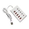 10-в-1 USB-C с 5 портами USB и 5 портами Type-C для телефона, планшета, быстрой зарядки нескольких устройств одновременно