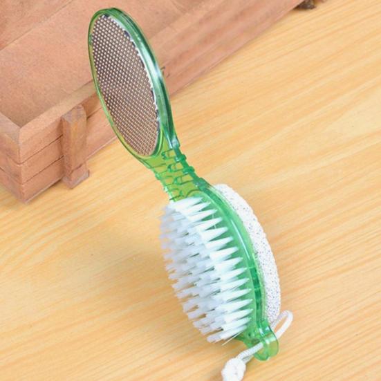 Терка для ног 4-в-1 из нержавеющей стали, доска для пилинга стоп с пемзой, щеткой и наждачной бумагой, инструмент для удаления мозолей и омертвевшей кожи