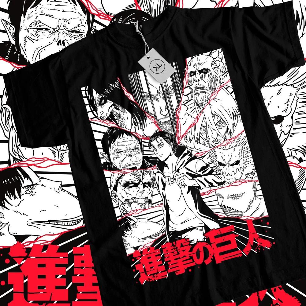Футболка Shingeki No Kyojin Атака Титанов Рубашка Леви Аниме Aot Унисекс футболка