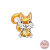Original Owl Beads 100% 925 Silver Lucky Cat Elephant Charms Fit Original 925 Bracelet DIY Jewelry Making Women's Gift