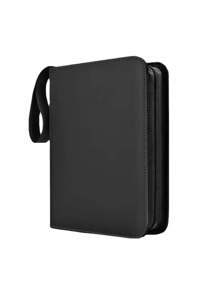 Large Zipper Binder A4/A5 Photocard Collect Book PU Leather Game King Collection Football Star Card Booklet 4/9 Grids Customized