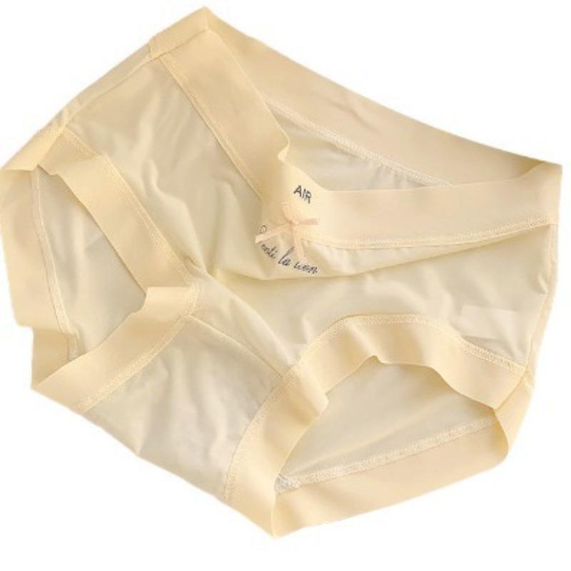 Женские трусы из ледяного шелка, дышащие, прохладные, бесследные, антибликовые, быстросохнущие, удобные, треугольные, нижнее белье для девочек, трусики