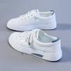 Lightweight Woman Sneakers 2025 Spring Versatile Lace Up Leather Surface Fashion Flat Casual Sneaker Bottom Student Board Shoes
