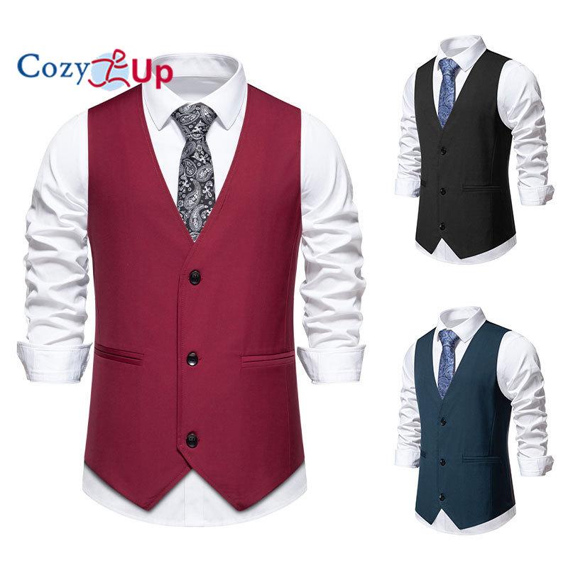 Уютный мужской деловой костюм, жилет, повседневный жилет, облегающий жилет, жилет