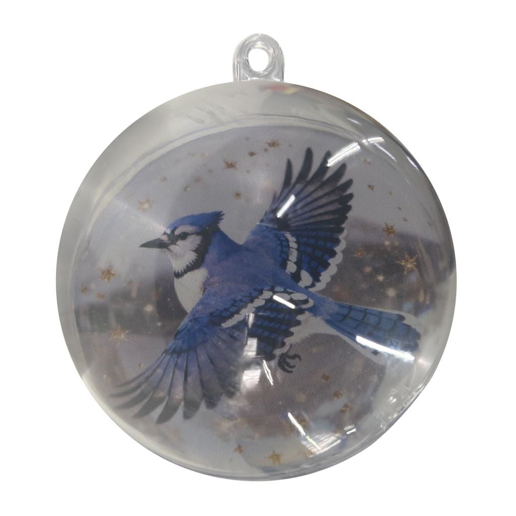 Christmas Clear Ball Ornaments Natures Birds Crystals Glass Set Hanging For Decor Set Xmas Tree Holiday Party Home Decoration Ea