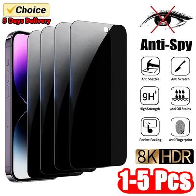 5 шт. антишпионское закаленное стекло для iPhone 15 14 13 12 11 Pro Max полное покрытие конфиденциальность протектор экрана для iPhone 13 14 15 стекло