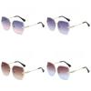 Metallic Frame Geometric Sunglasses With Gradient Pink Lenses Uv400 For Outdoor Activities And Parties