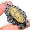 Psilomelane Dendritic, Spinel 925 Sterling Silver Pendant 3.07" J6p28