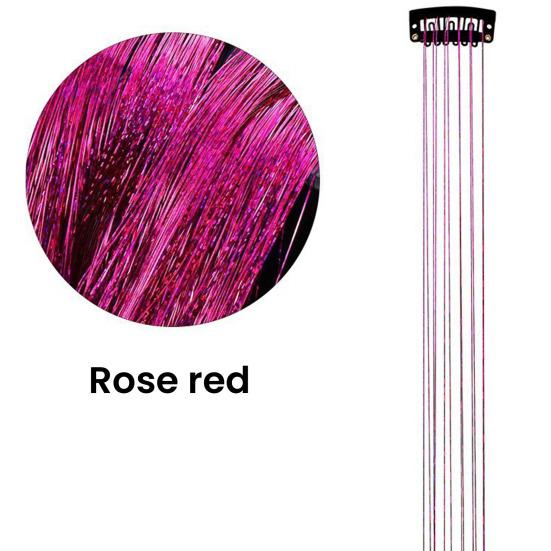 Женские заколки-трессы для волос с мишурой, термостойкие, цветные, длинные прямые, сказочные, с блестками, мишура для волос, женские аксессуары для волос